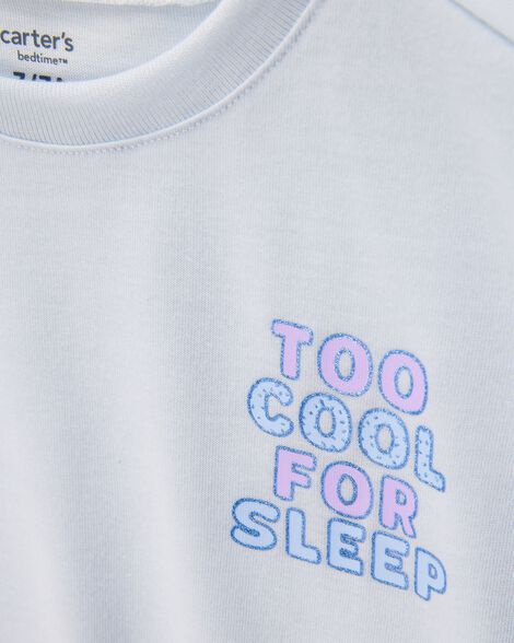 Product image 2 of Girls Ice Cream Print Loose Fit 2-Piece Pajamas - Blue