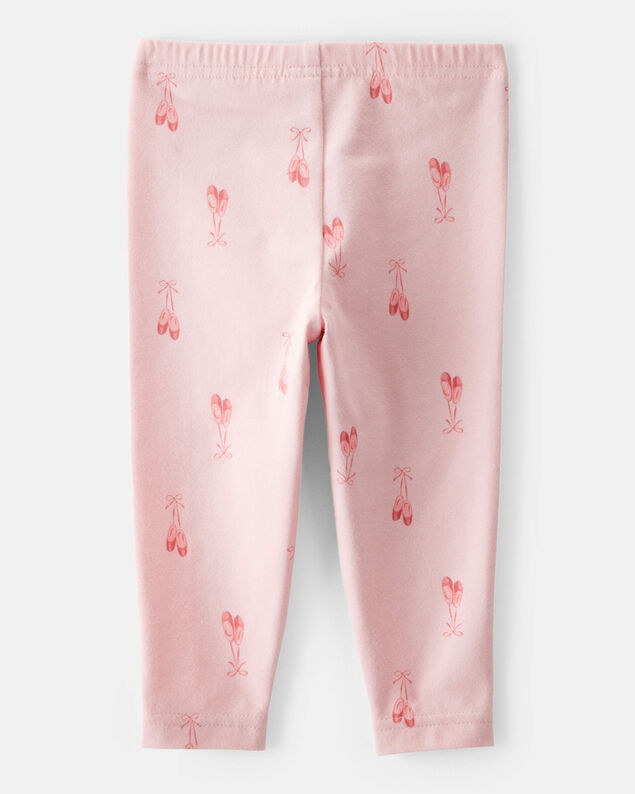 Product image 2 of Baby Girl Cotton Ballerina Stretch Leggings - Pink