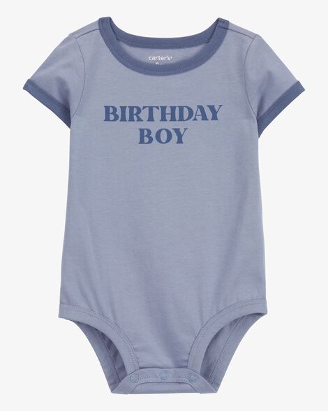 Product image 1 of Baby Birthday Boy Short-Sleeve Bodysuit - Blue