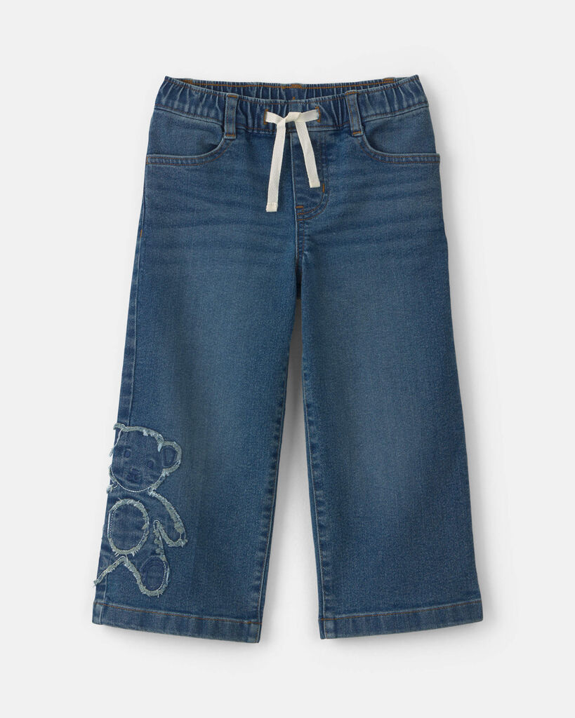 OshKosh B'gosh Toddler Girl Bear Denim Pull-On Jeans - Medium Wash 2T Medium Wash