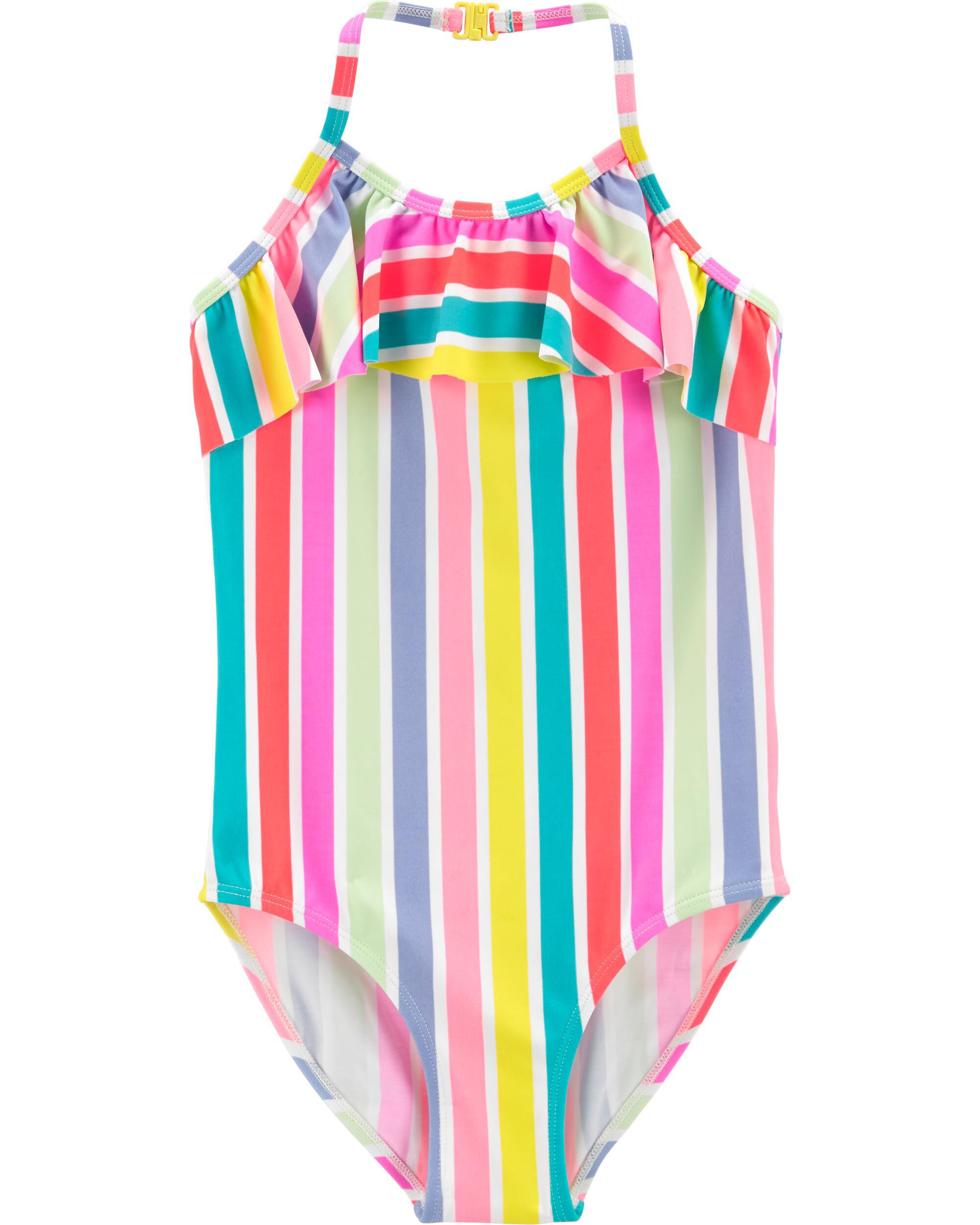 rainbow stripe swimsuit