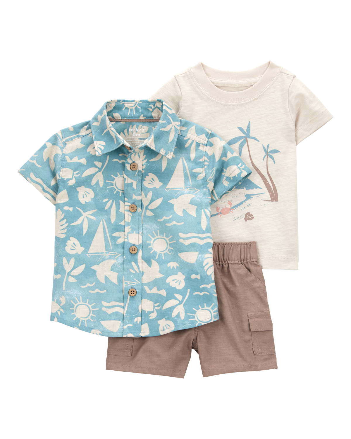 Baby 3Piece Beach Print Little Short Set Carter's Carter's