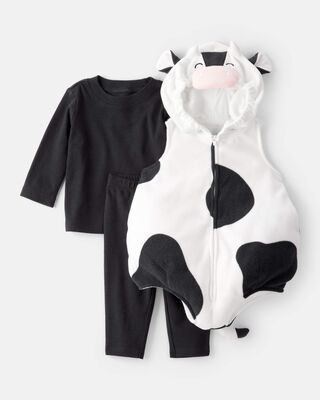 Product image 1 of Baby 3-Piece Cow Halloween Costume - Black/White