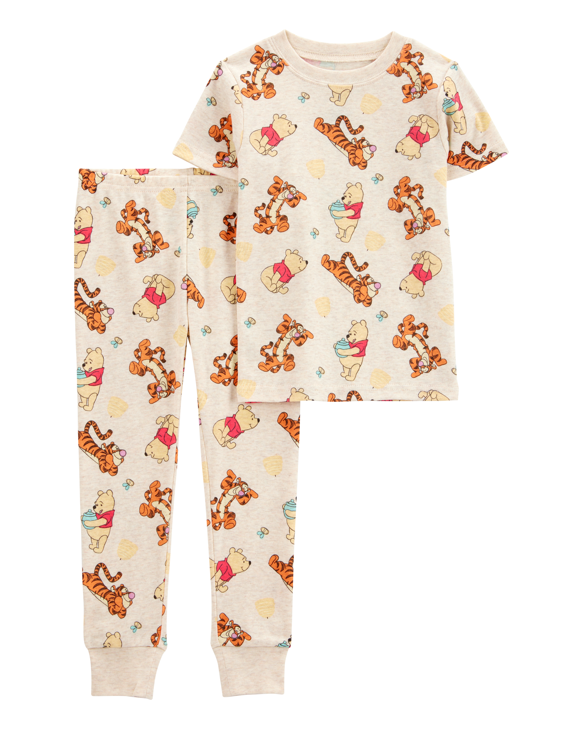 Toddler Boy Winnie The Pooh Snug Fit Cotton 2-Piece Pajamas - Beige
