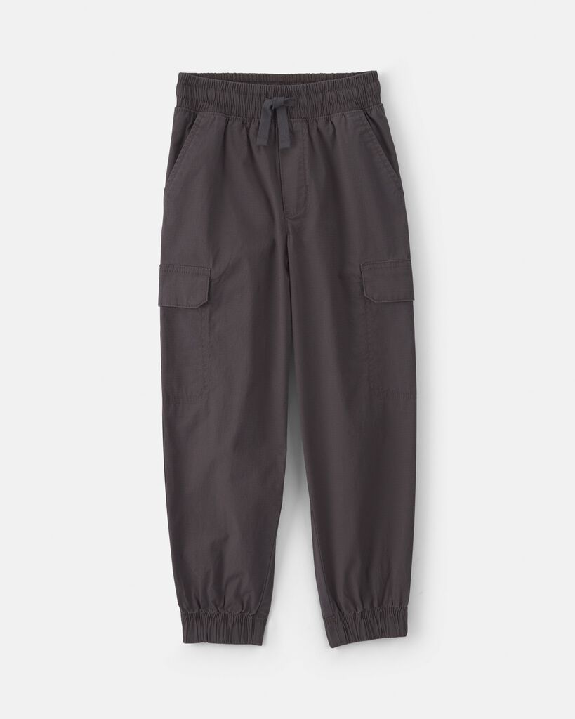 Carter's Ribstop Cargo Little & Big Kid Boys Cinched Regular Fit Jogger Pant, 5, Gray