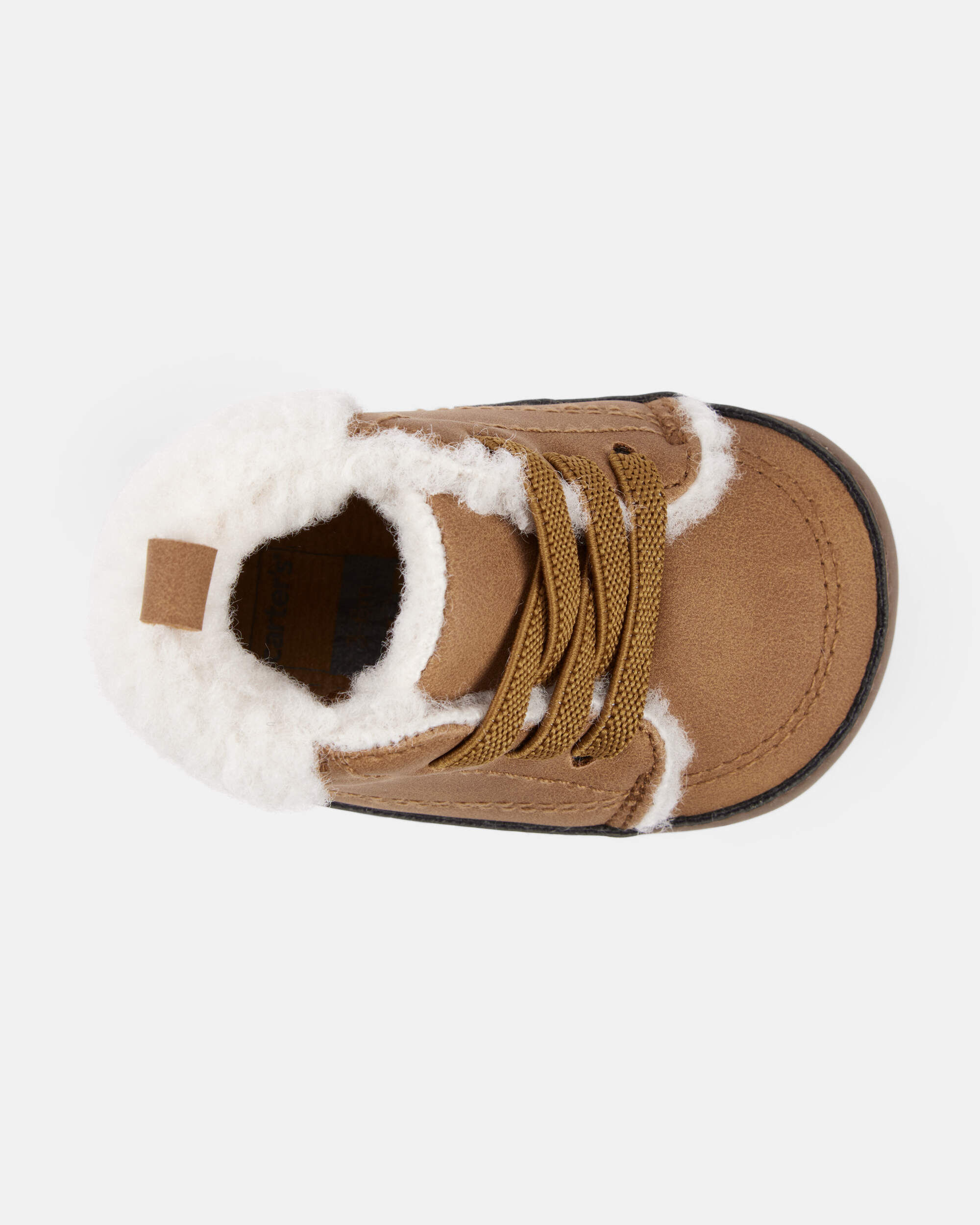 Baby Boy Sherpa Lined Boots - Brown