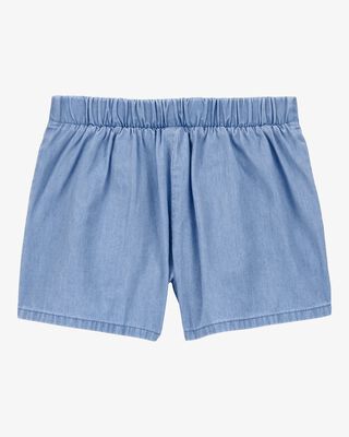 Product image 2 of Kid Chambray Pull-On Shorts - Blue