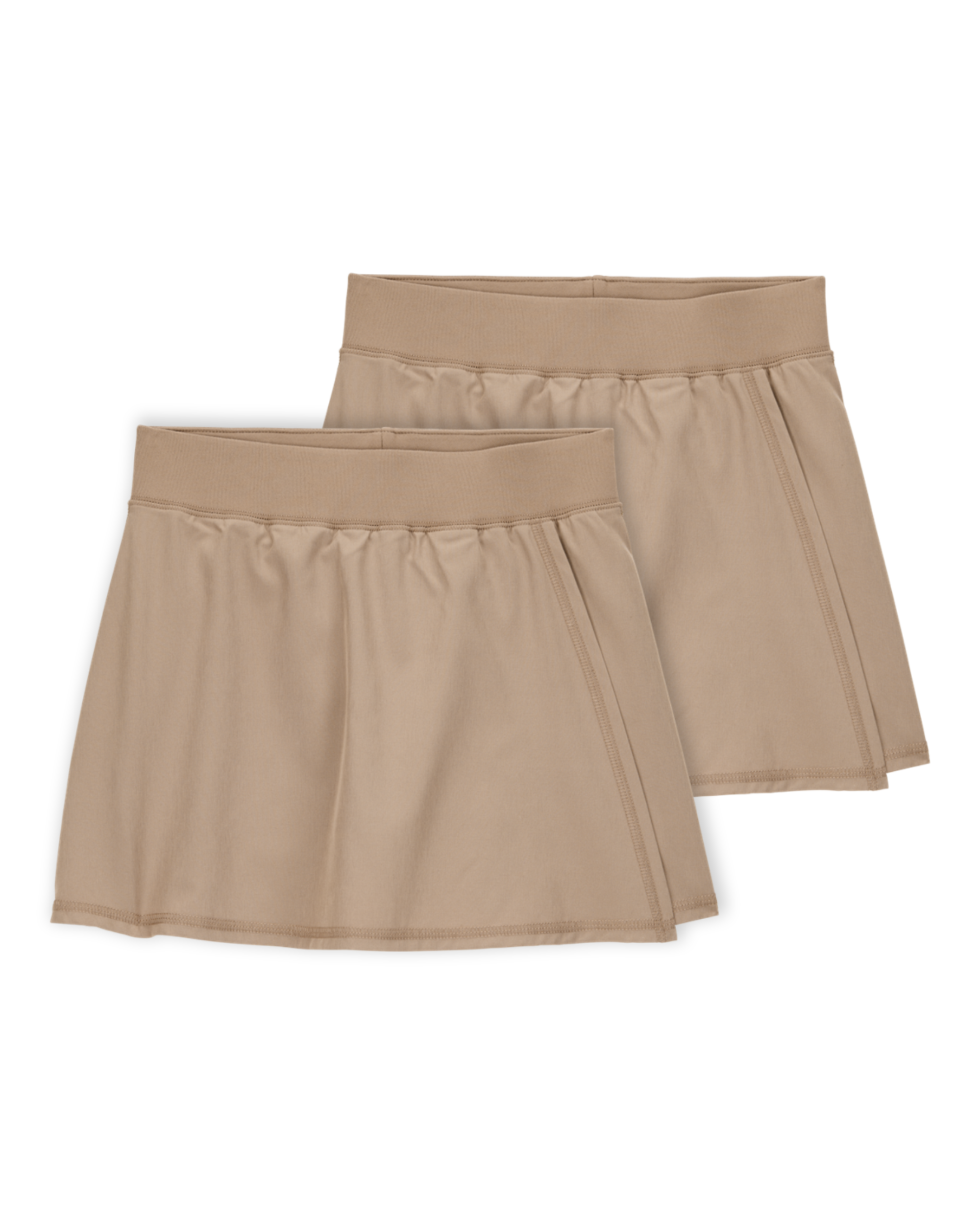 Kid 2-Pack Active Stretch Uniform Skorts - Khaki