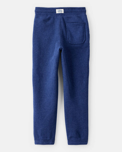 Product image 2 of Boys Solid Fleece Drawstring Joggers - Blue