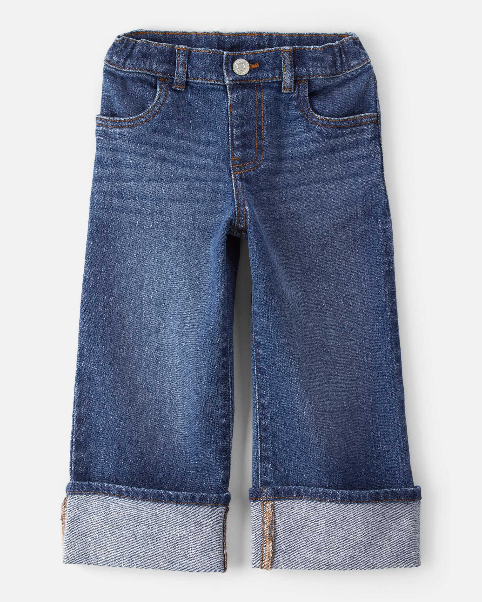  jeans トレーナー Toddler Girl Denim Wide-Leg Cuff Jeans - Grey - OshKosh