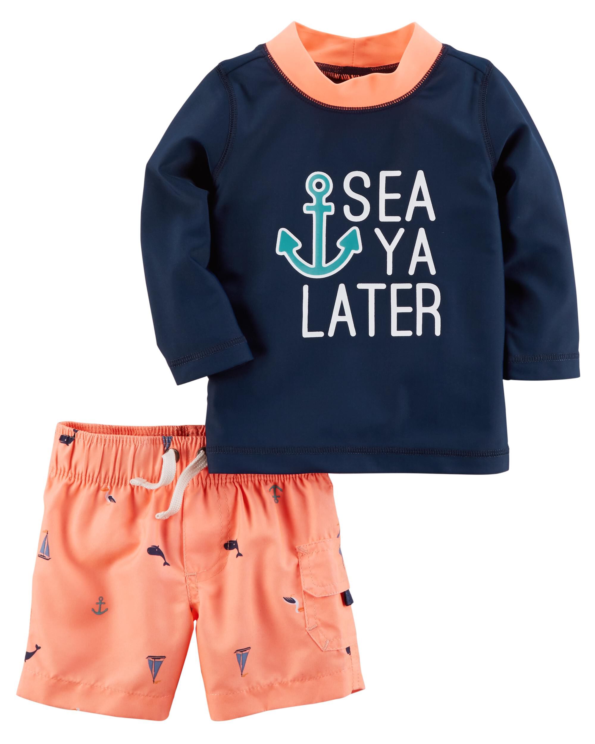 Carters Baby Boys Two Piece Rashguard Set