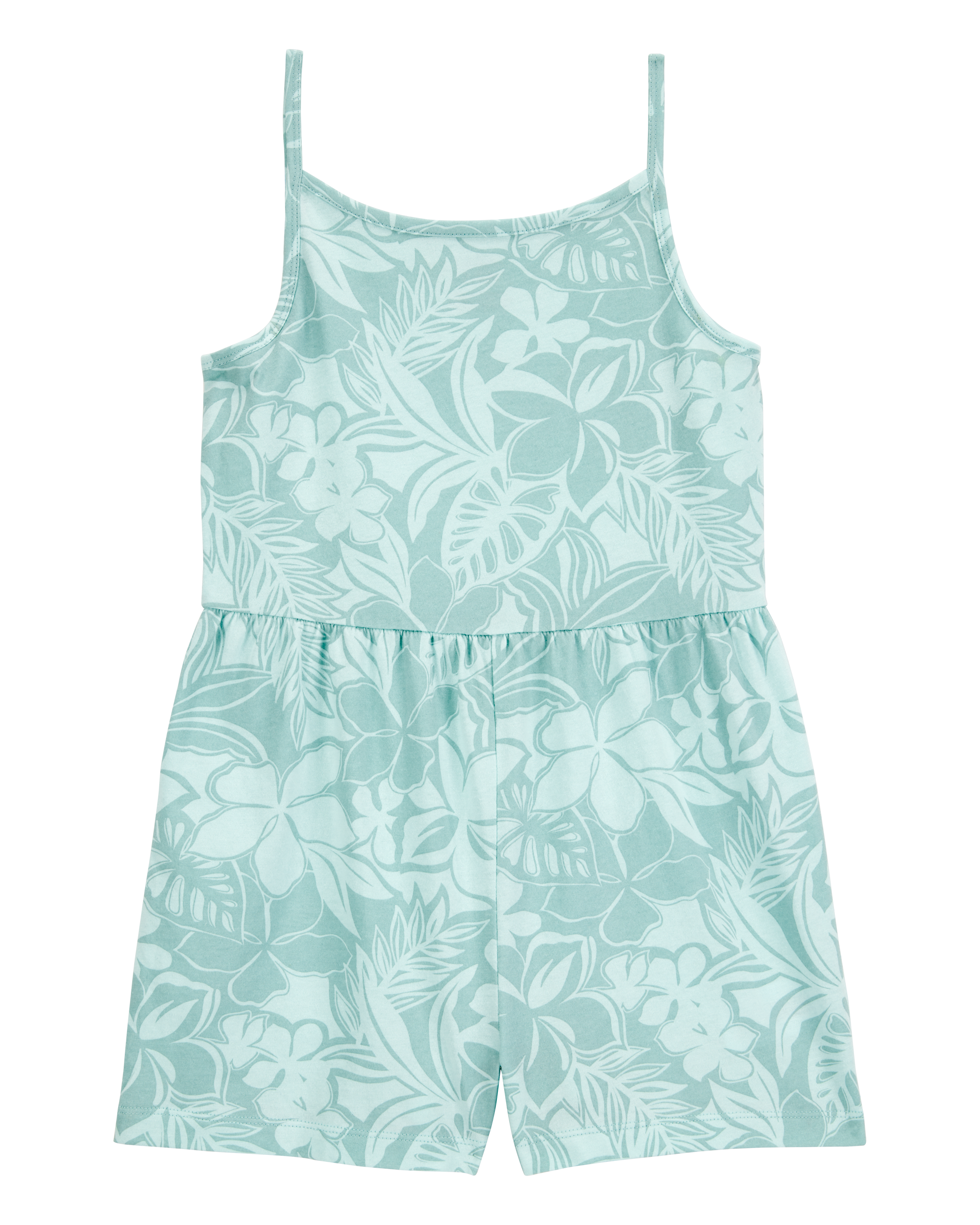 Kid Tropical Floral Tank Romper