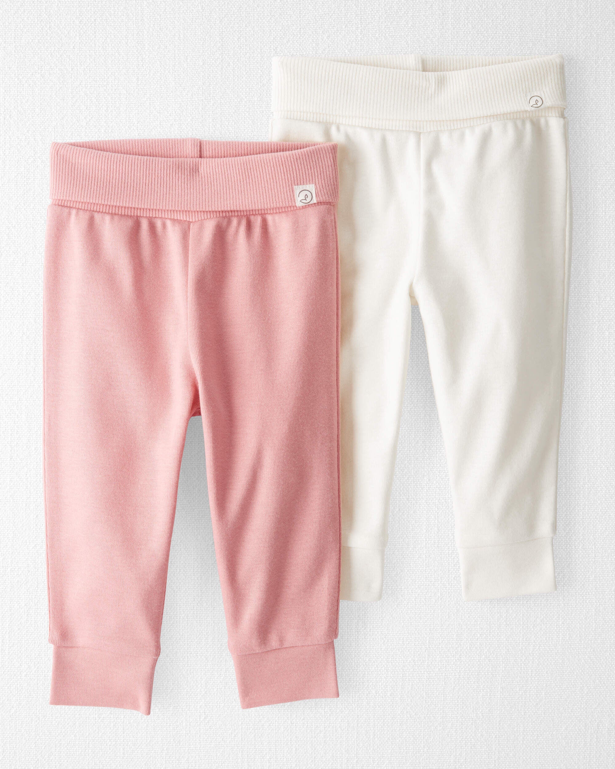 Baby 2-Pack Organic Cotton Grow-With-Me Joggers - Little