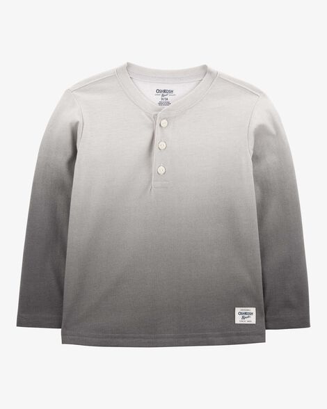 Product image 1 of Baby Ombre Long-Sleeve Henley Shirt - Gray