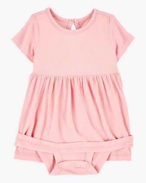  Product image 2 of Baby Solid PurelySoft Bodysuit Dress - Pink