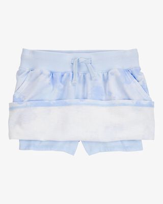 Product image 2 of Kid Drawstring Cloud Dye French Terry Skort - Blue