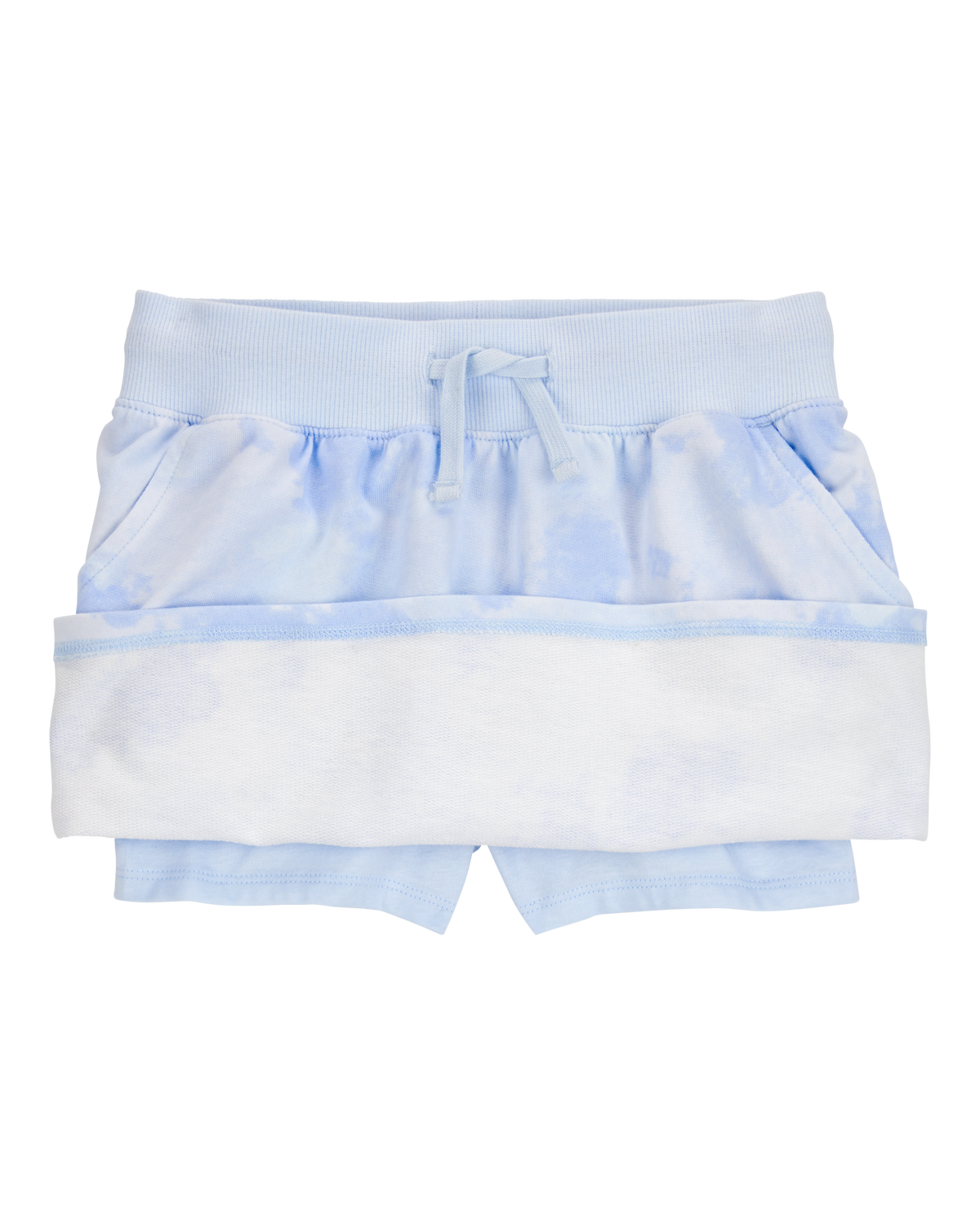 Kid Drawstring Cloud Dye French Terry Skort - Blue - OshKosh Kid Drawstring Cloud Dye French Terry Skort - Blue - OshKosh