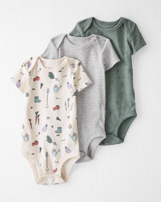 Product image 1 of Baby 3-Pack Organic Cotton Rib Bodysuits