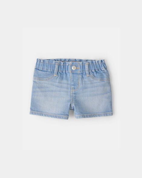 Baby Girl Denim Shorts - Light Wash