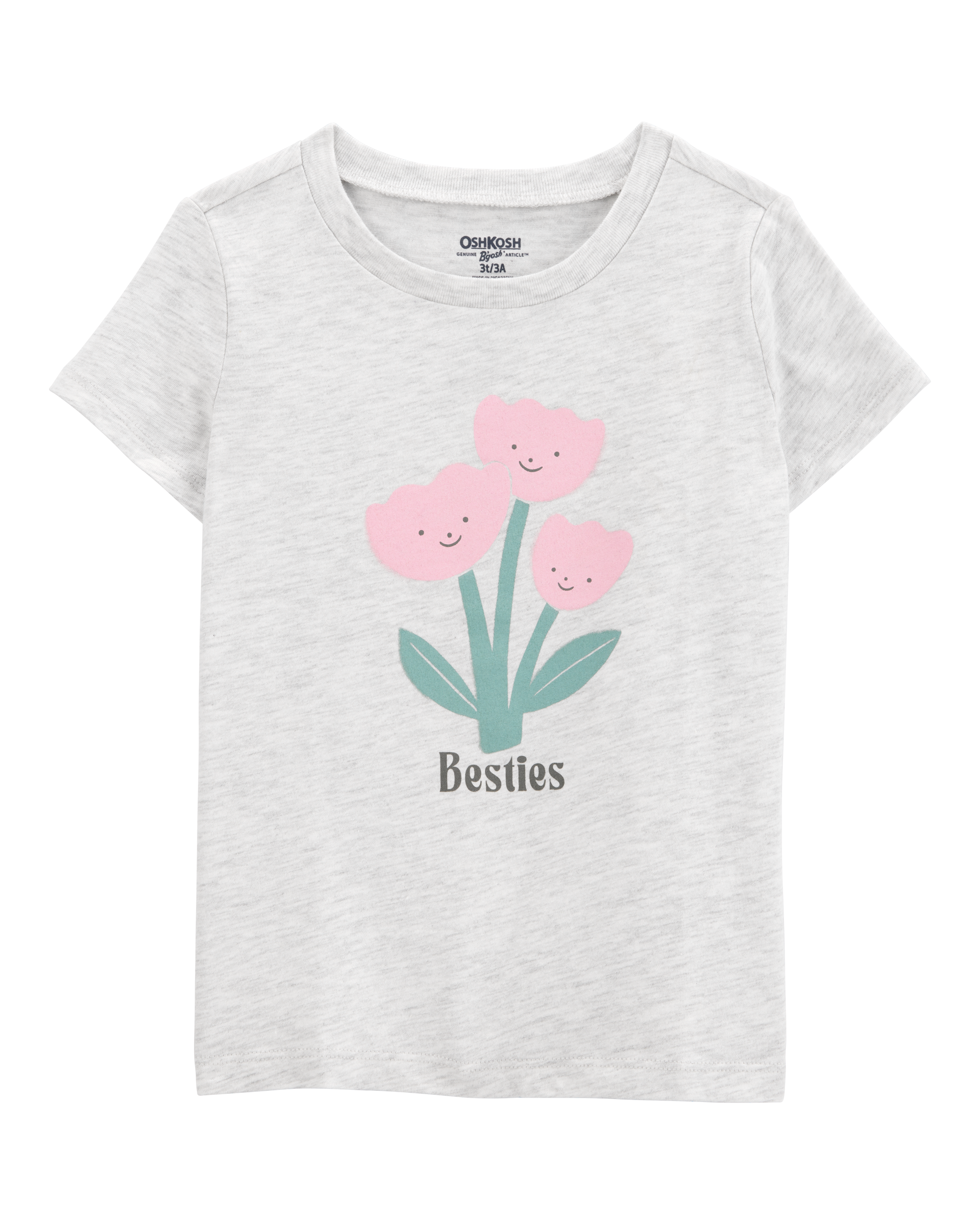 Toddler Besties Short-Sleeve Graphic Tee - Grey
