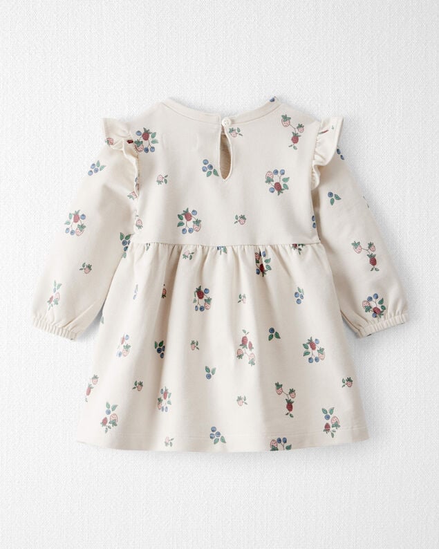 Product image 2 of Baby Girl Organic Cotton French Terry Dress in Berry Blossom Print