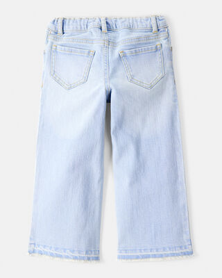 Product image 2 of Toddler  Heart Embroidered Iconic Denim Wide Leg Jeans - Cowboy Wash