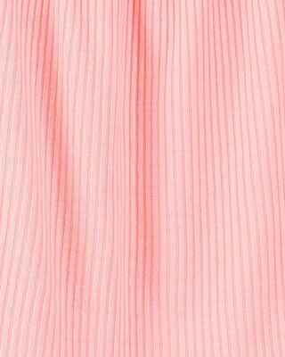 Product image 2 of Girls Solid Loose Fit 2-Piece Pajamas - Coral