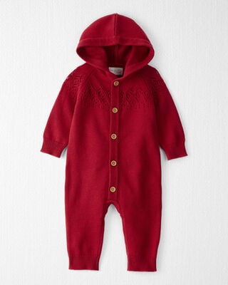 Baby Recycled Sherpa Jacket in Apple Print