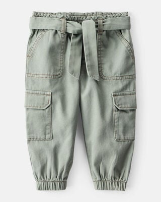 Baby Girl 100% Cotton Wide-Leg Pants - Blue