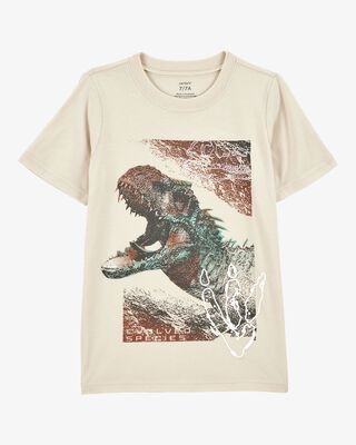 Product image 1 of Kid Short-Sleeve Dinosaur Tee - Ivory