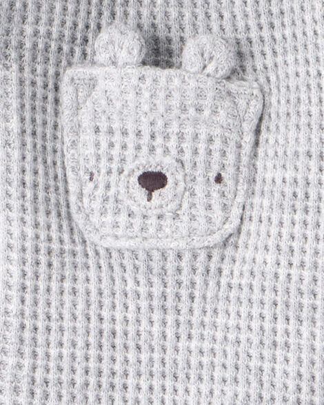 Product image 5 of Baby 3-Piece Thermal Bear Little Cardigan Set - Grey/Black