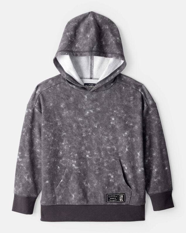 Product image 1 of Boys French Terry Acid Wash Hoodie - Grey