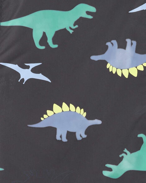  Product image 5 of Kid Dinosaur Color Changing Rain Jacket - Grey