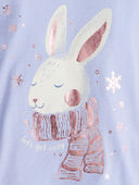 Toddler Girl Unicorn Print 100% Cotton Long-Sleeve 4-Piece Pajamas - Purple