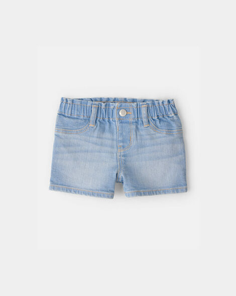 Baby Girl Denim Shorts - Light Wash