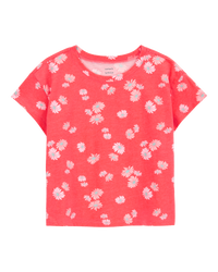 Kid Floral Short-Sleeve Tee - Orange