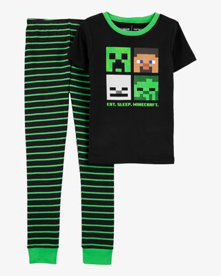 Product image 1 of Kid 2-Piece Minecraft 100% Snug Fit Cotton Pajamas