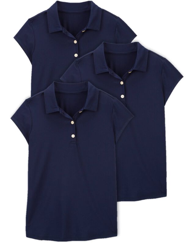 Product image 1 of Kid 3-Pack Uniform Polos in Active Mesh
