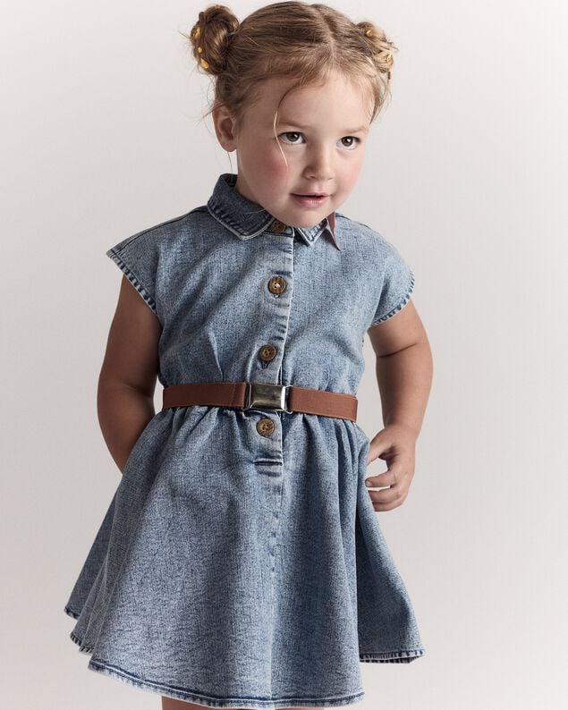 Product image 2 of Toddler Girl Avenue Twirl™ Dress in Denim - Blue