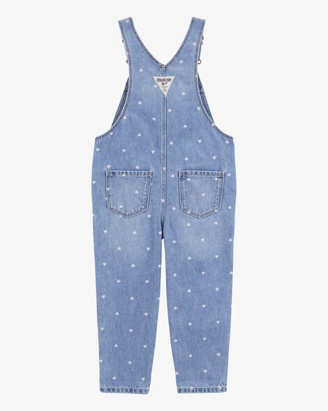  Product image 2 of Toddler Heart Print Denim Overalls