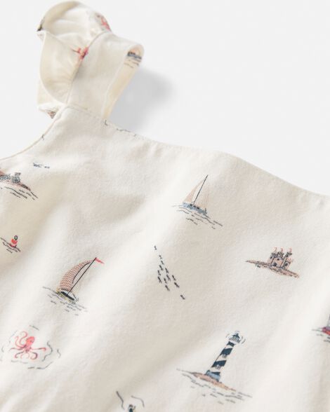  Product image 3 of Toddler Organic Cotton Dress in Coastal Vacation Print