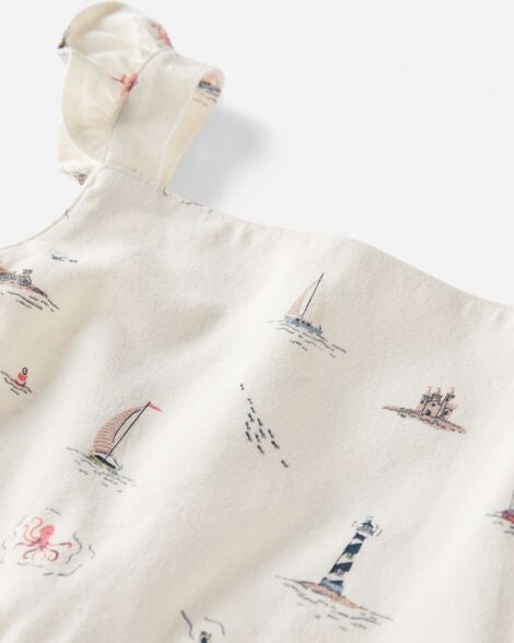 Product image 3 of Toddler Organic Cotton Dress in Coastal Vacation Print