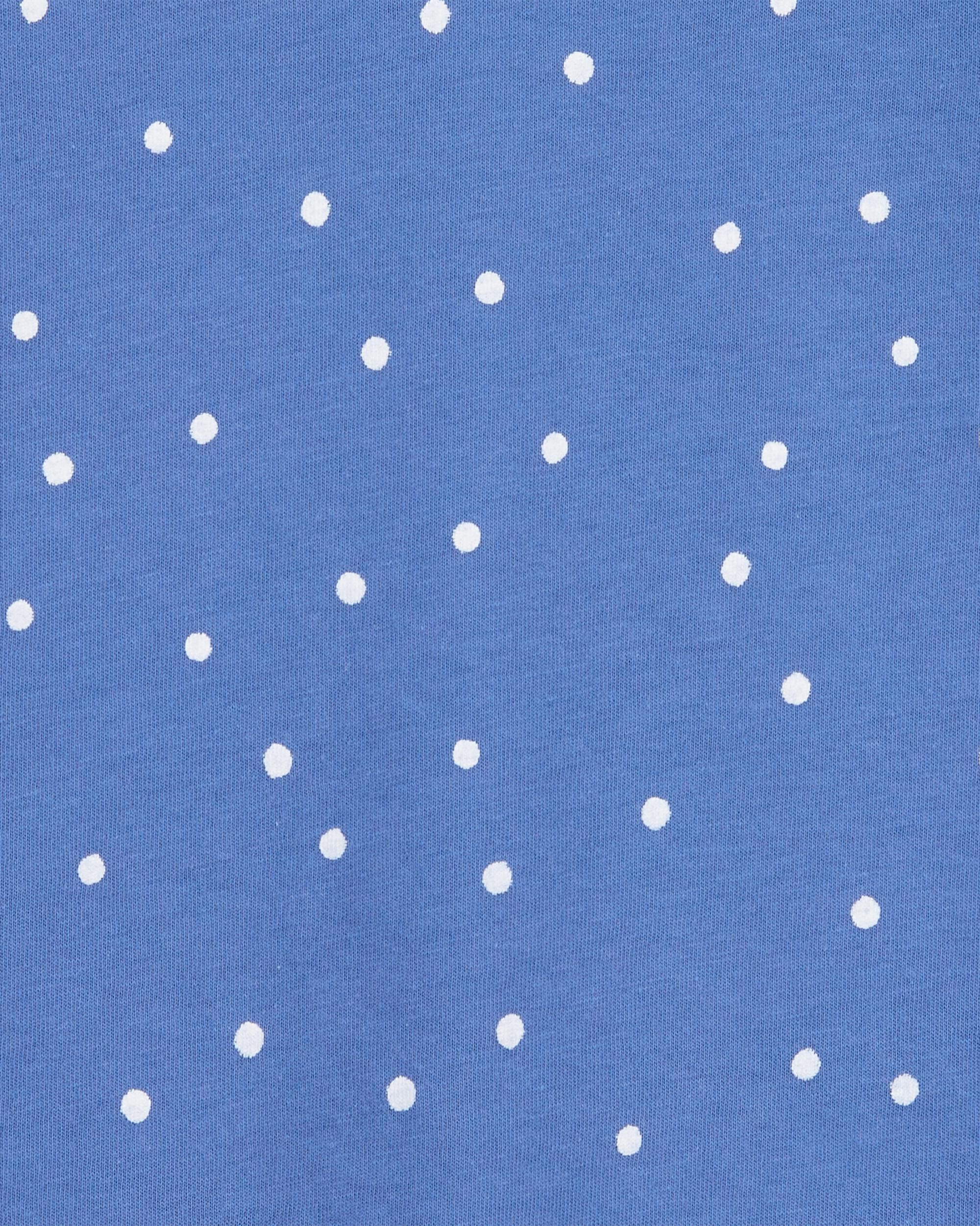 Kid 2-Piece Polka Dot Top & Pull-On French Terry Shorts Set