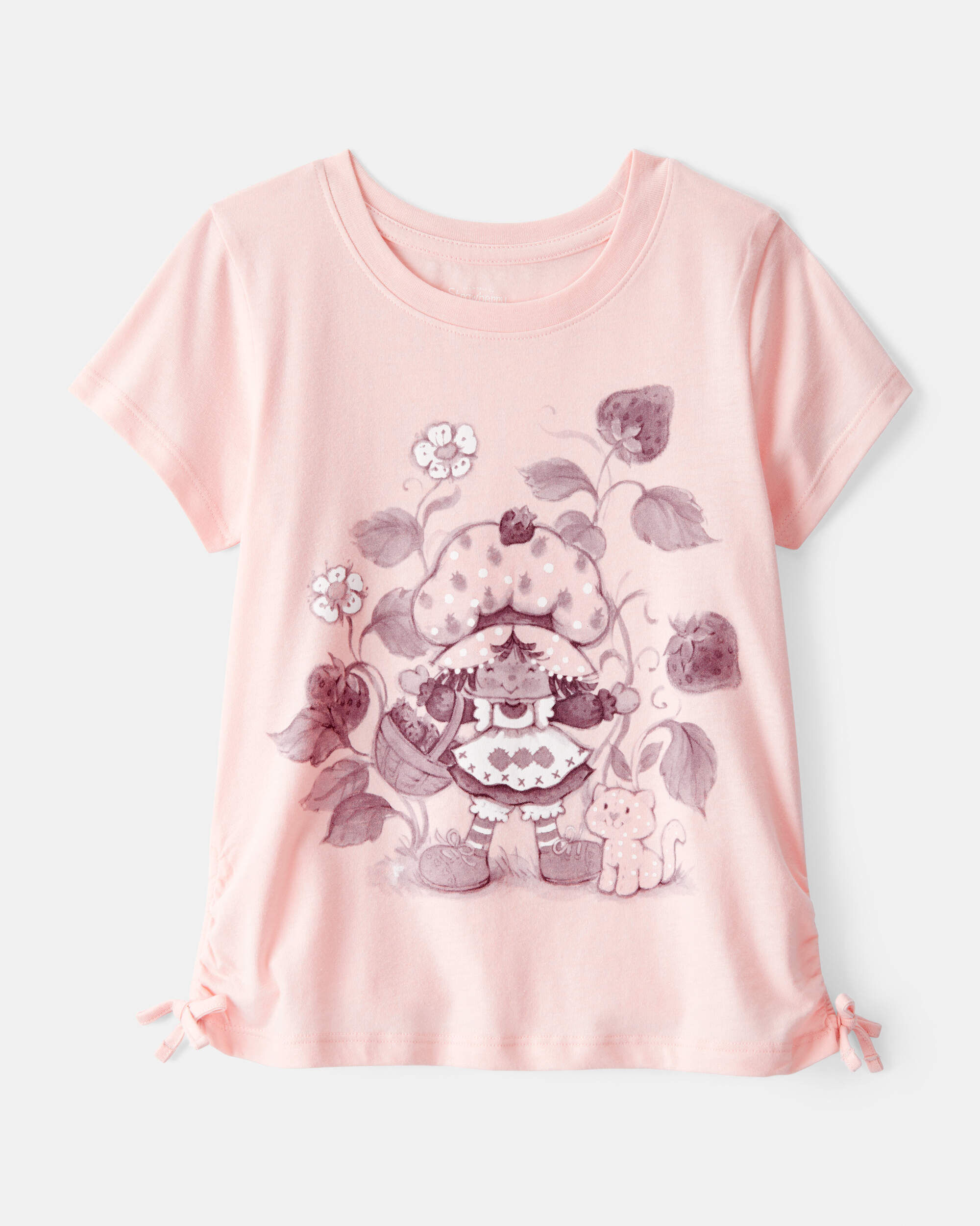 【Misha & Puff】SKETCHBOOK Daily Tee Kid Strawberry Shortcake Ruched Short-Sleeve Graphic Tee