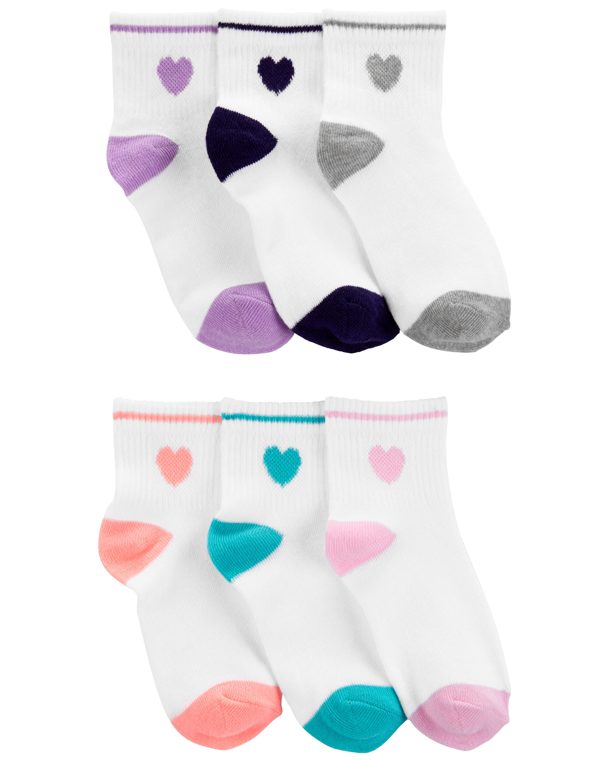 Kid 6-Pack Crew Socks - Carter's | Carter's