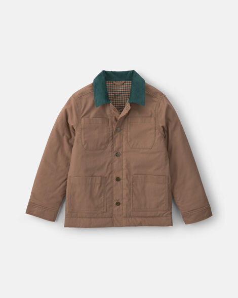 boys barn utility jacket - brown