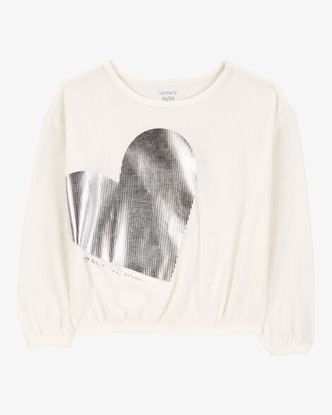  Product image 1 of Baby Metallic Heart Thermal Top