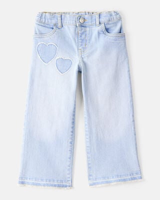 Toddler Girl Cotton Wide-Leg Pants - Pink