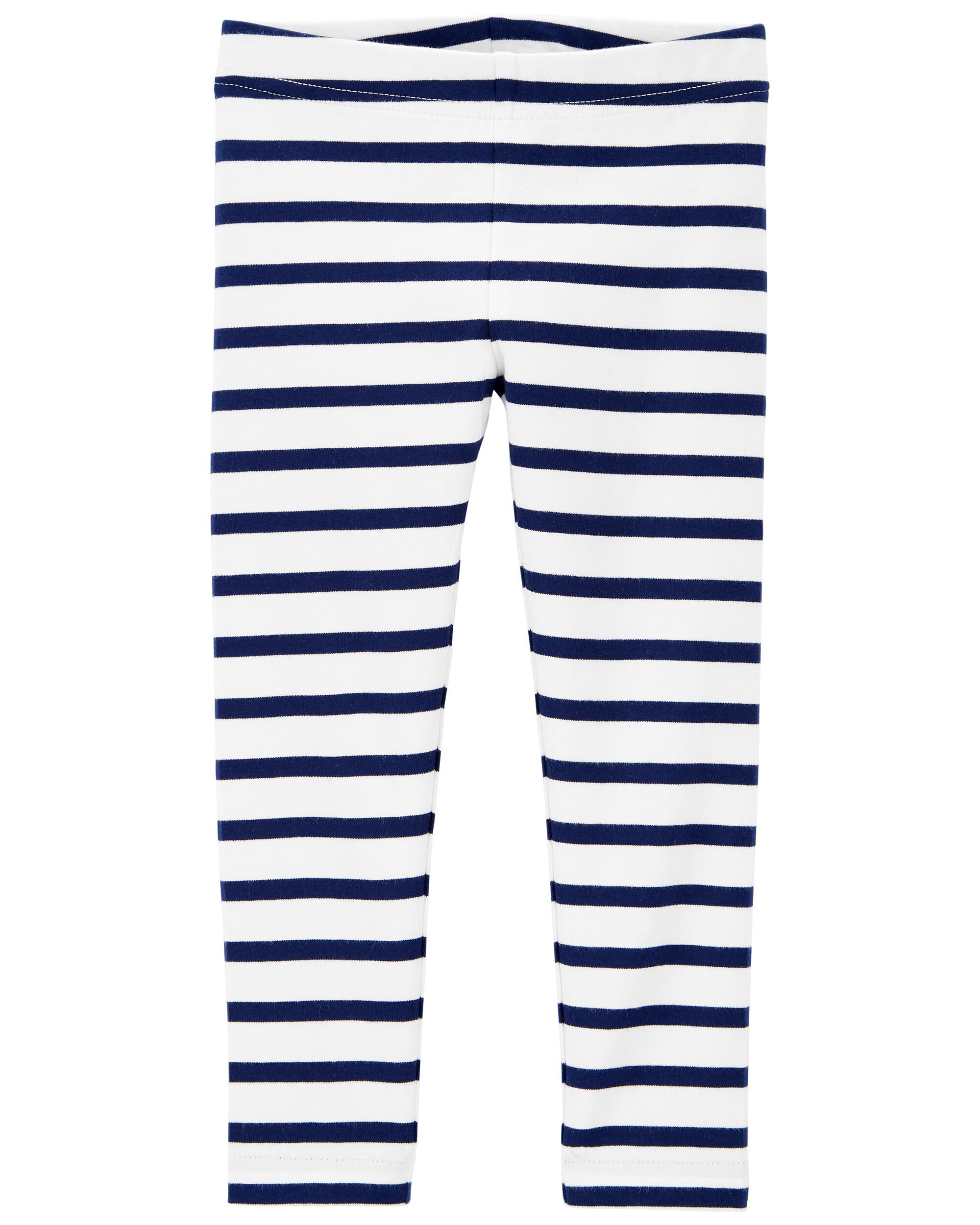 Carter's Little Girls' Toddler Cheery Stripes Leggings Navy/Multi 