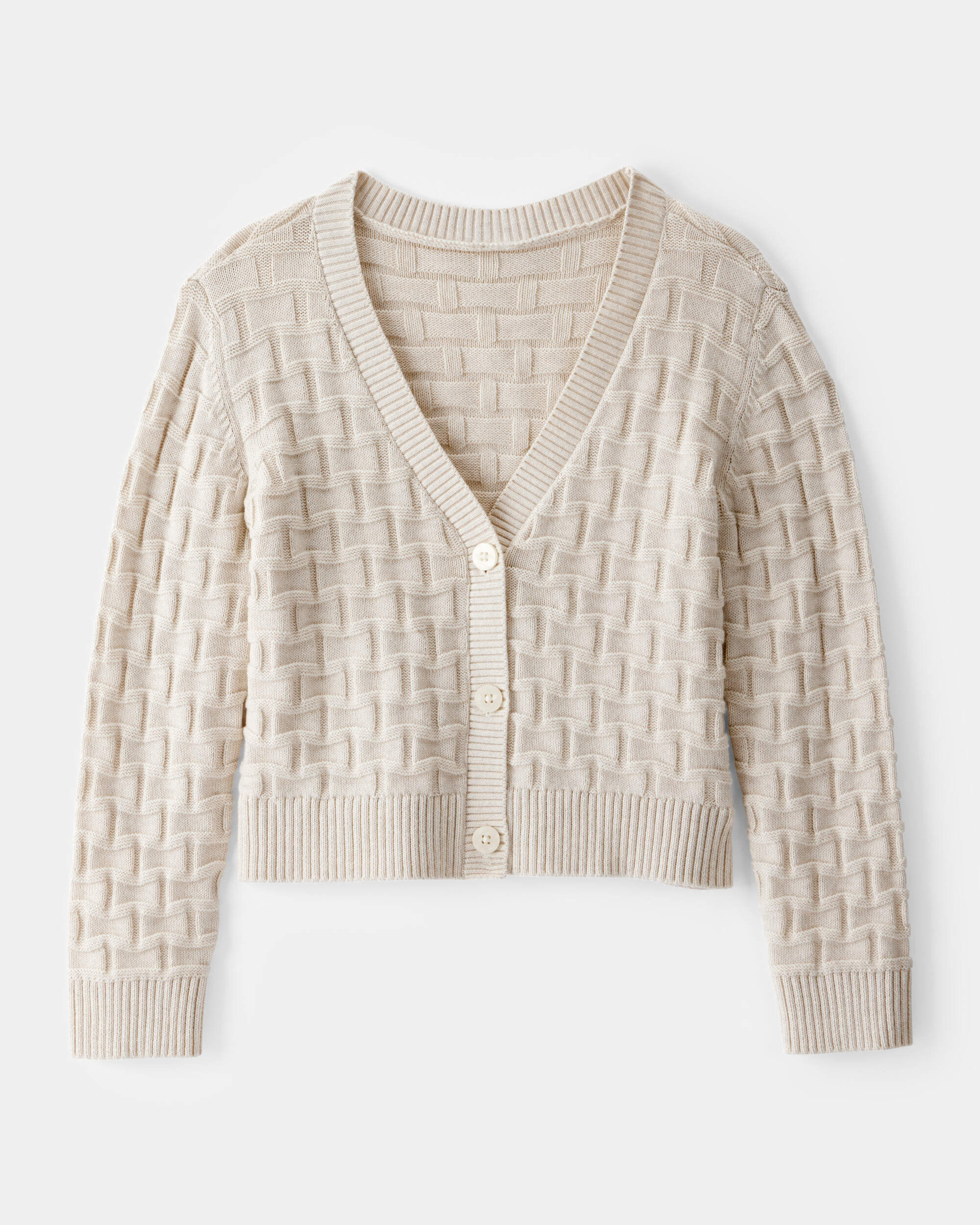 Kid Cropped Sweater Knit Stitched Cardigan